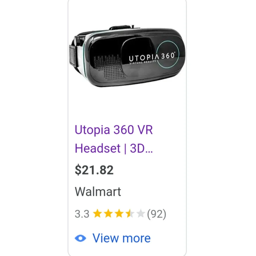 Utopia 360 VR New in Open Box! Virtual Reality. Fast Shipping!